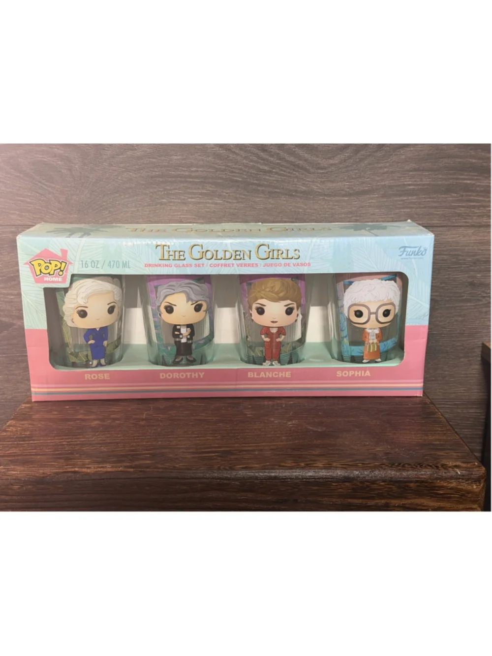 Funko Pop! Home The Golden Girls Glass Drinking Glass Set, 4-Pack